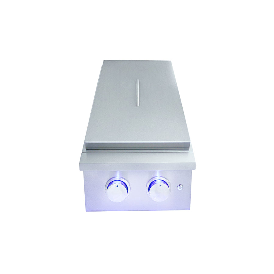 RCS Renaissance Premier Double Side Burner w/ LED Lights - RJCSSBL