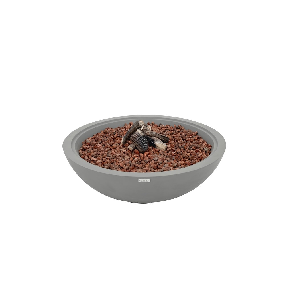 Elementi Rose Bowl 48" Round Concrete Fire Bowl by Elementi Plus OFG420LG-NG