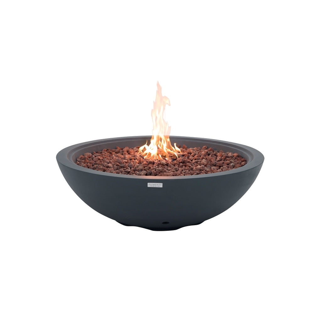 Elementi Rose Bowl 48" Round Concrete Fire Bowl by Elementi Plus OFG420LG-NG