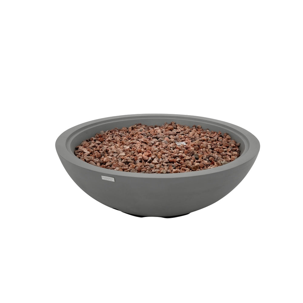 Elementi Rose Bowl 48" Round Concrete Fire Bowl by Elementi Plus OFG420LG-NG