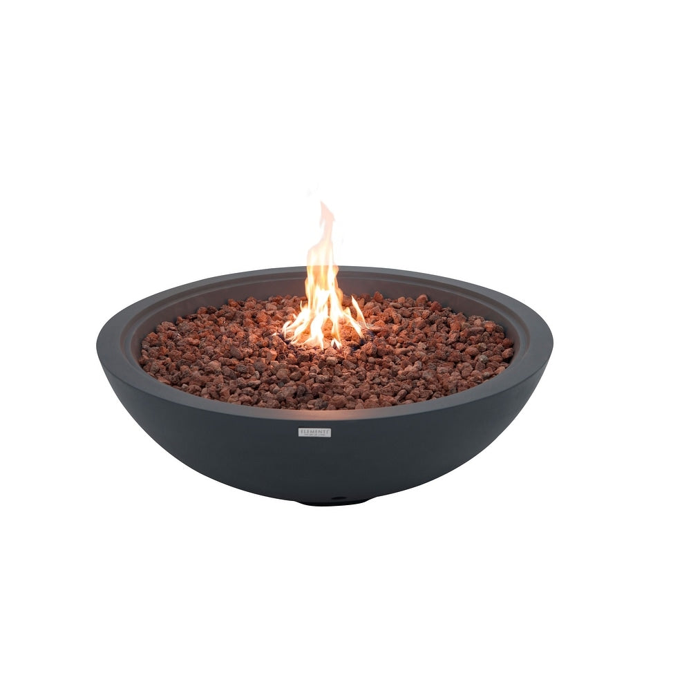 Elementi Rose Bowl 48" Round Concrete Fire Bowl by Elementi Plus OFG420LG-NG