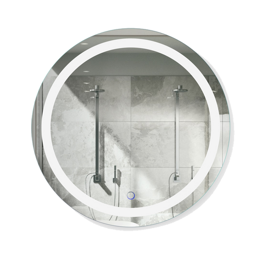 Krugg Icon Round 24″ x 24″ LED Bathroom Mirror w/ Dimmer & Defogger | Round Lighted Vanity Mirror