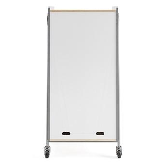 Safco Whiffle Double Rolling Storage Cart w/ Bins & Door - 60”H 223984
