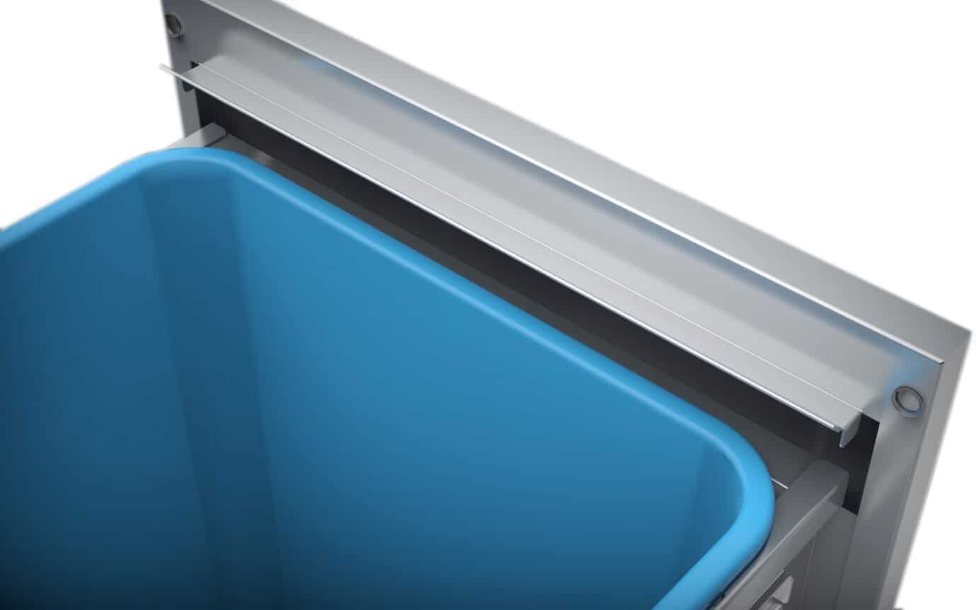 Sunstone 18″ Trash Drawer Cabinet w/Two Top Loading Bins – SBC18STRD