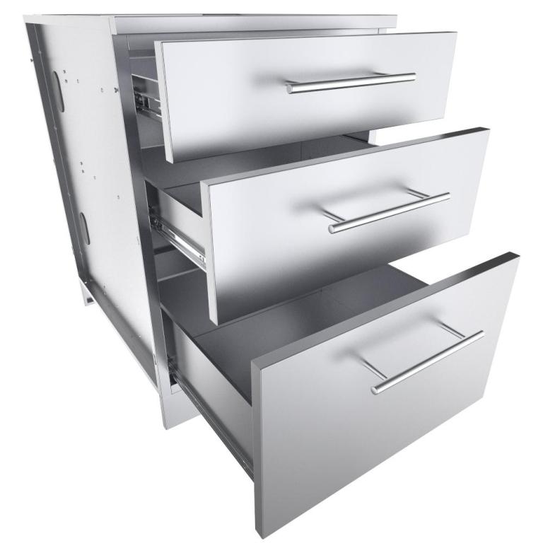 Sunstone 24″ Large Triple Drawer Base Cabinet – SBC24STD