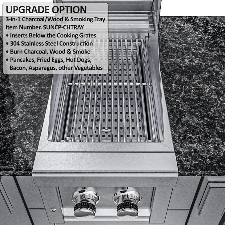 Sunstone THE ALAMO 10 Foot Outdoor Cabinet Island Package with Hybrid Grill – SCPALAMO10