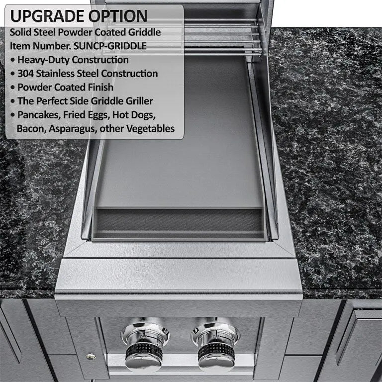 Sunstone THE ALAMO 10 Foot Outdoor Cabinet Island Package with Hybrid Grill – SCPALAMO10