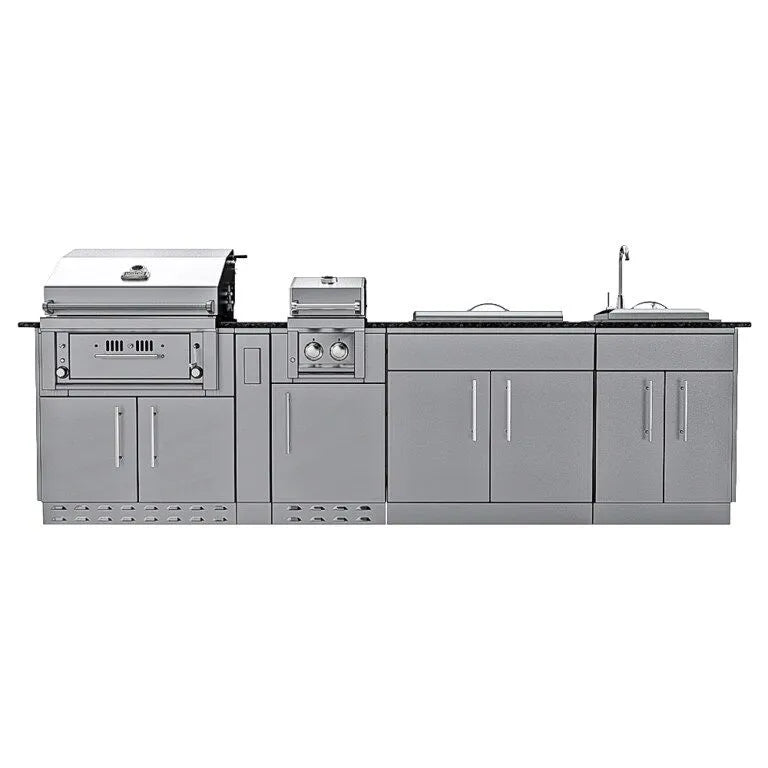 Sunstone THE ALAMO 10 Foot Outdoor Cabinet Island Package with Hybrid Grill – SCPALAMO10