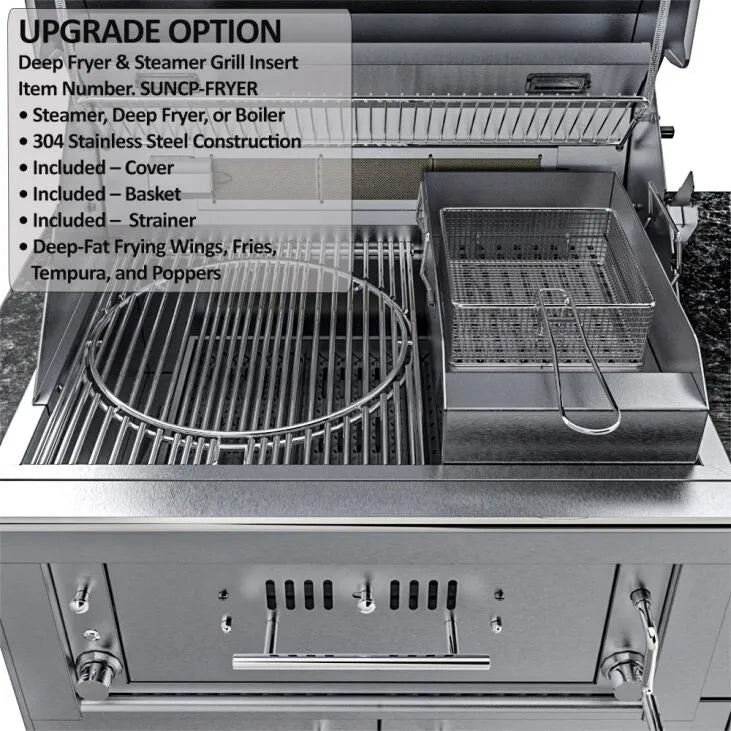 Sunstone THE ALAMO 10 Foot Outdoor Cabinet Island Package with Hybrid Grill – SCPALAMO10