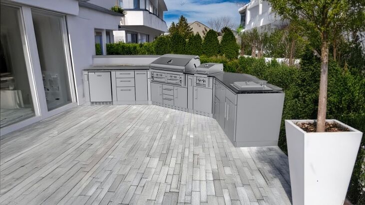 Sunstone THE BIG-TEXAN 21FT Outdoor Cabinet large Island Package – SCPBIGTEX21