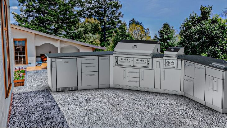 Sunstone THE BIG-TEXAN 21FT Outdoor Cabinet large Island Package – SCPBIGTEX21