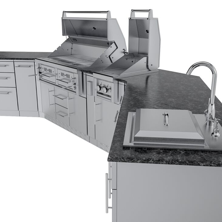 Sunstone THE BIG-TEXAN 21FT Outdoor Cabinet large Island Package – SCPBIGTEX21