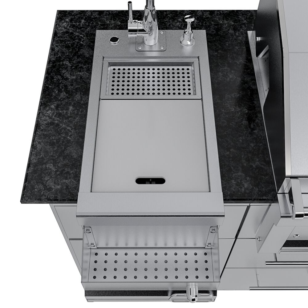 Sunstone THE CAPRICE 6 FT 4 IN Grill & Bar Sink Outdoor Island Package – SCPCAPRICE6.4