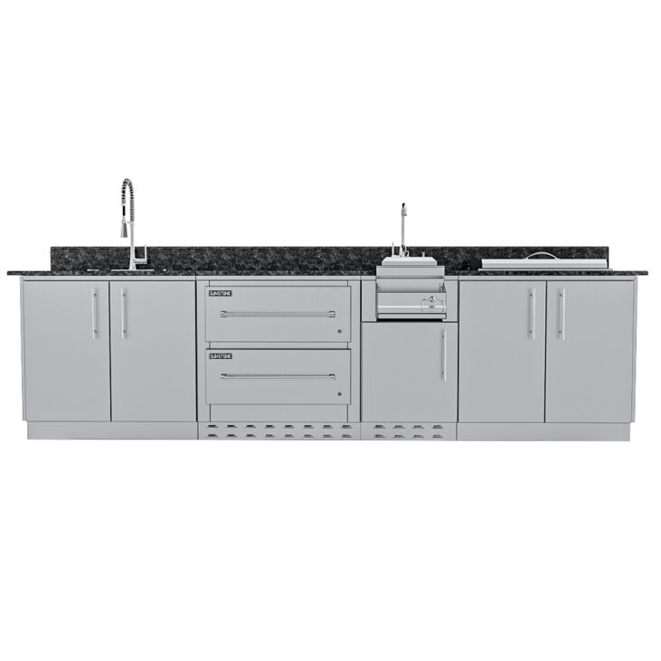 Sunstone THE GALLEY 10 Foot 8 Inch Clean and Prep Cabinet Island Package – SCPGALLEY10.8