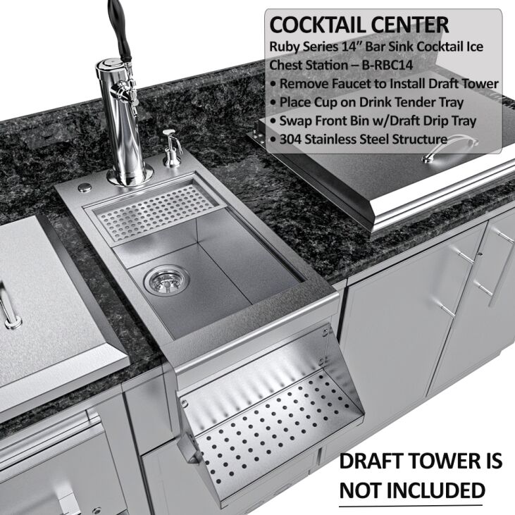 Sunstone THE GALLEY 10 Foot 8 Inch Clean and Prep Cabinet Island Package – SCPGALLEY10.8