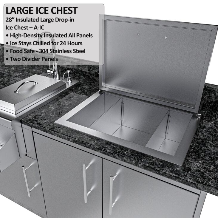Sunstone THE GALLEY 10 Foot 8 Inch Clean and Prep Cabinet Island Package – SCPGALLEY10.8