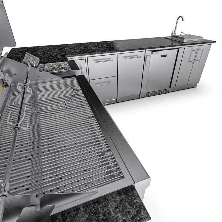 Sunstone THE RANCHER L-Shaped Stainless Steel Outdoor Kitchen