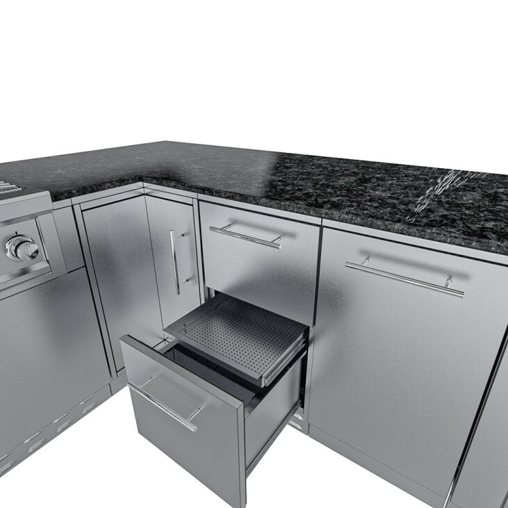 Sunstone THE RANCHER L-Shaped Stainless Steel Outdoor Kitchen