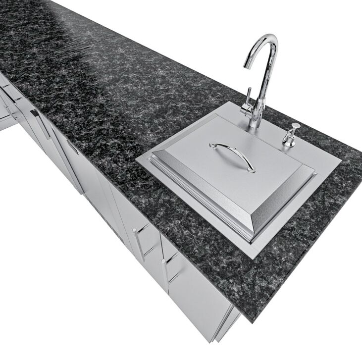 Sunstone THE RANCHER L-Shaped Stainless Steel Outdoor Kitchen