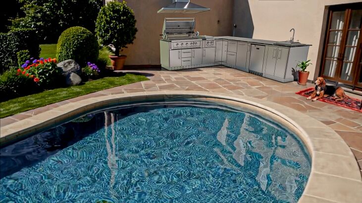 Sunstone THE RANCHER L-Shaped Stainless Steel Outdoor Kitchen