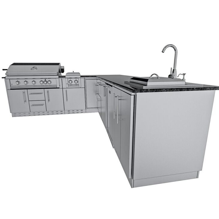Sunstone THE RANCHER L-Shaped Stainless Steel Outdoor Kitchen