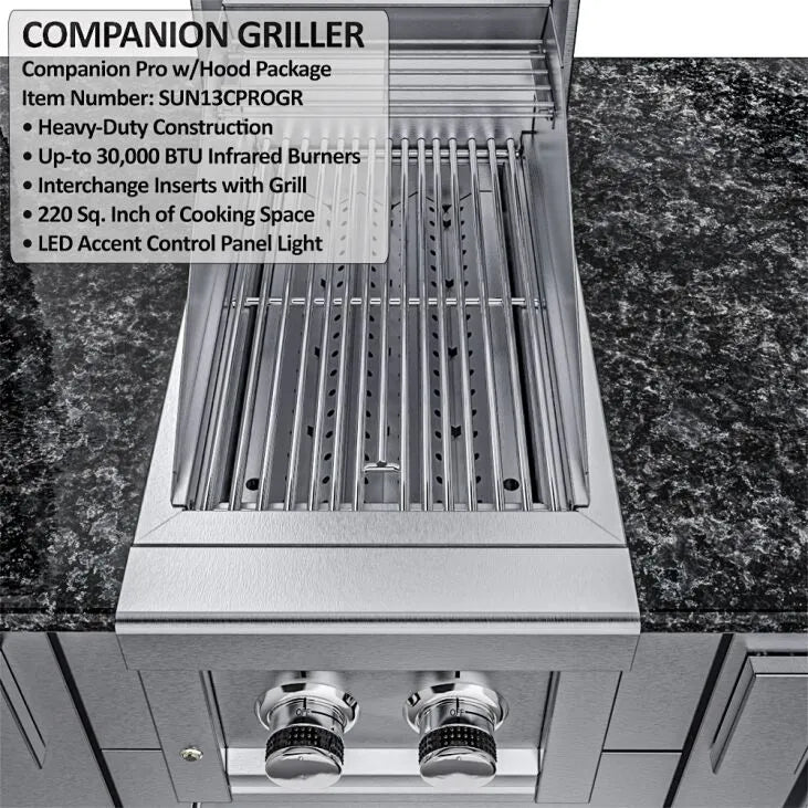 Sunstone THE TEXCAJUN 9FT Outdoor Cabinet Cajun Specialty Island Package – SCPTEXCAJUN9