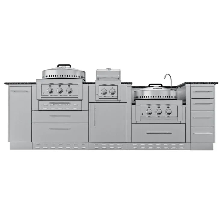 Sunstone THE TEXCAJUN 9FT Outdoor Cabinet Cajun Specialty Island Package – SCPTEXCAJUN9