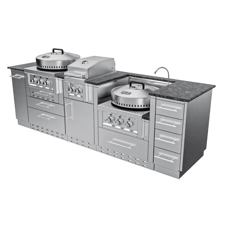 Sunstone THE TEXCAJUN 9FT Outdoor Cabinet Cajun Specialty Island Package – SCPTEXCAJUN9