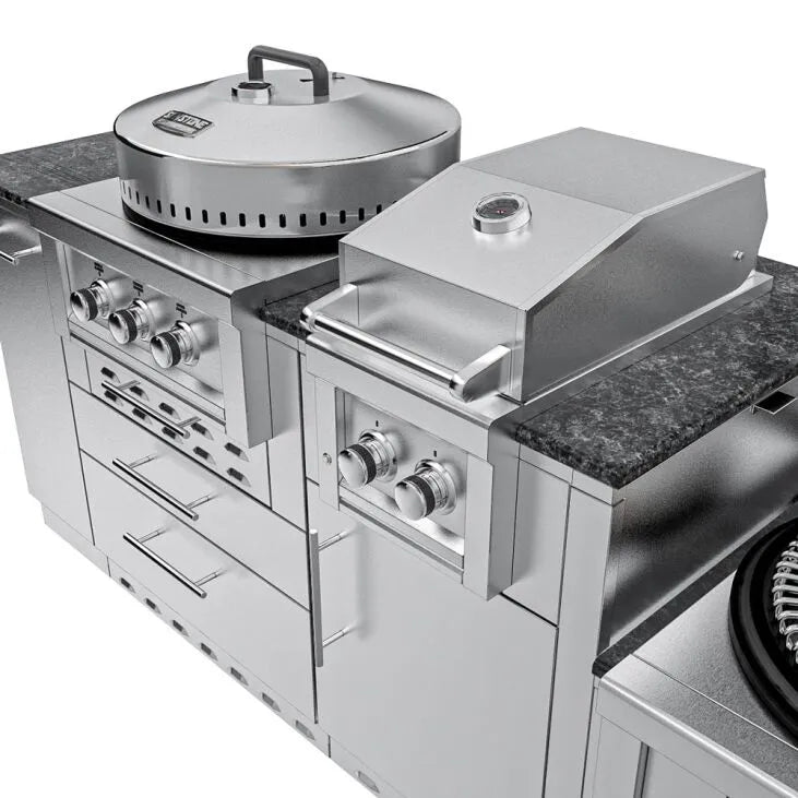 Sunstone THE TEXCAJUN 9FT Outdoor Cabinet Cajun Specialty Island Package – SCPTEXCAJUN9