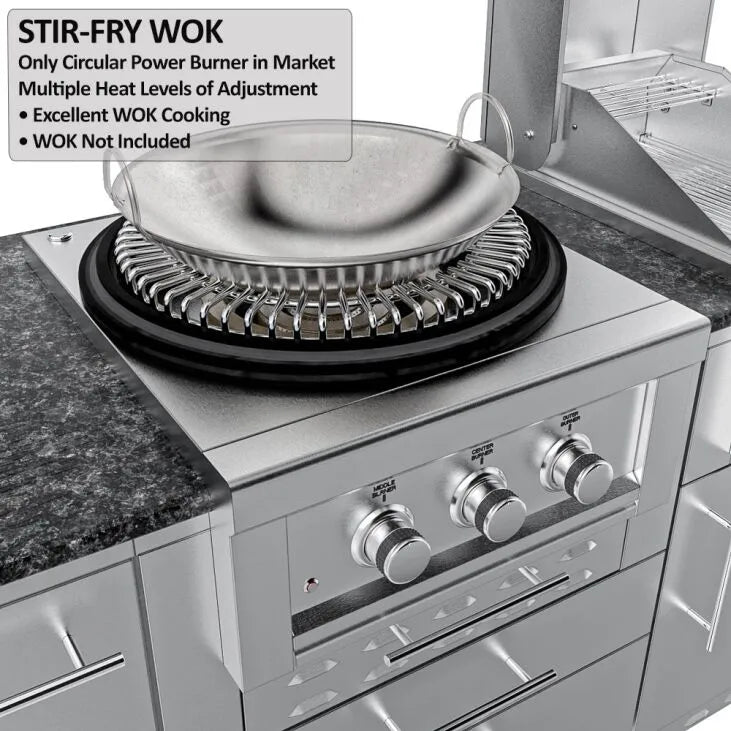 Sunstone THE TEXCAJUN 9FT Outdoor Cabinet Cajun Specialty Island Package – SCPTEXCAJUN9