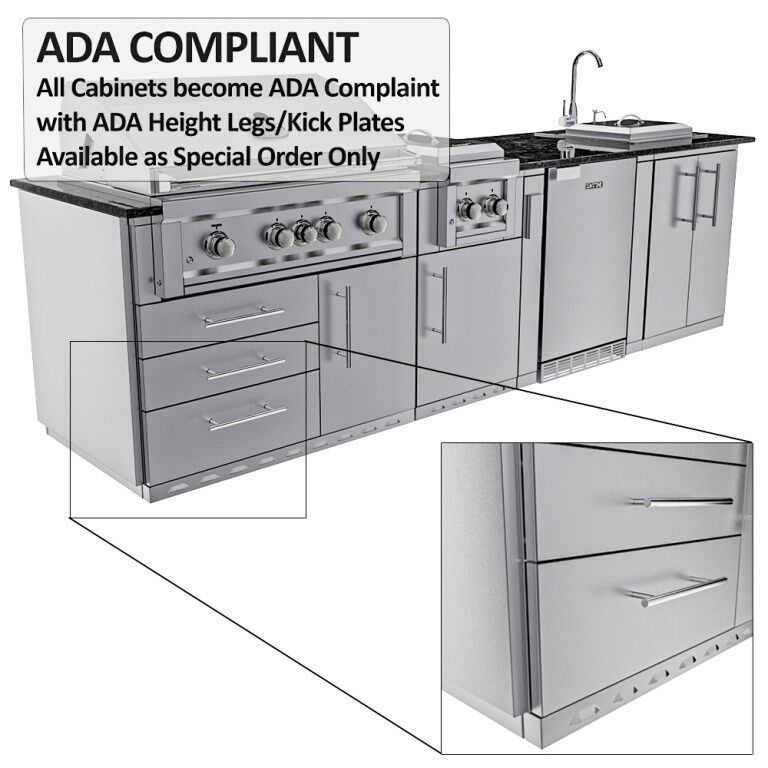 Sunstone THE CAPRICE 6 FT 4 IN Grill & Bar Sink Outdoor Island Package – SCPCAPRICE6.4