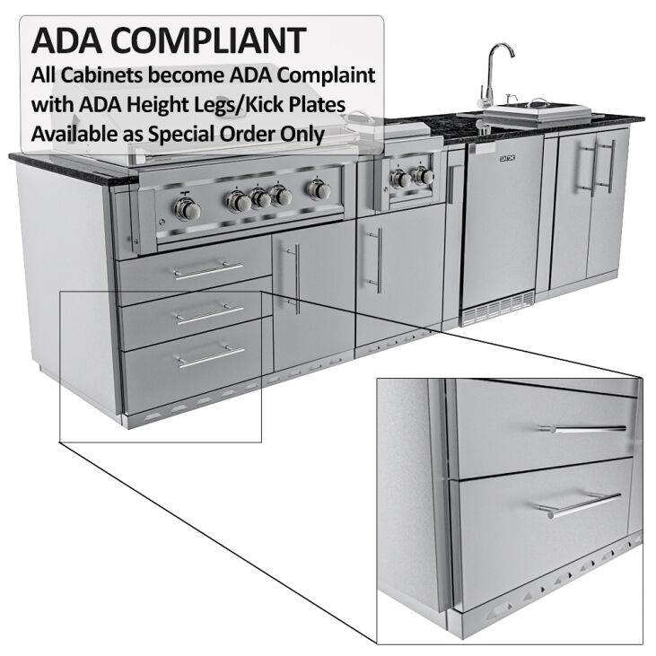 Sunstone THE TEXAS TANGO 19FT Outdoor Cabinet large Island Package – SCPTXTANGO19