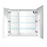 Krugg Svange 3636R 36″ X 36″ LED Bi-View Medicine Cabinet w/Dimmer & Defogger