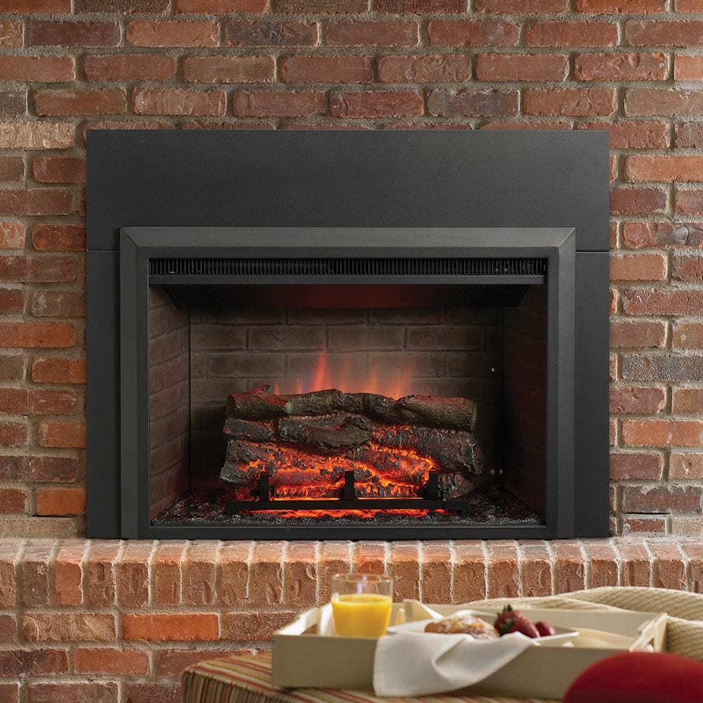 SimpliFire 32-In Built-In Electric Fireplace Insert with Large Surround Trim GI-32-ZC-LS