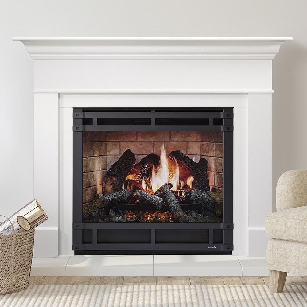 SimpliFire Inception 36-in Electric Fireplace with Chateau Forge Decorative Front  SF-INC36-CF
