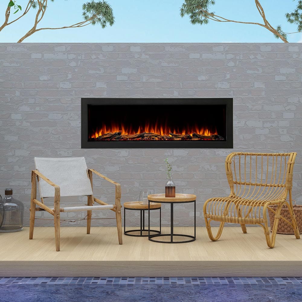 SimpliFire 55-in Forum Outdoor Linear Electric Fireplace SF-OD55