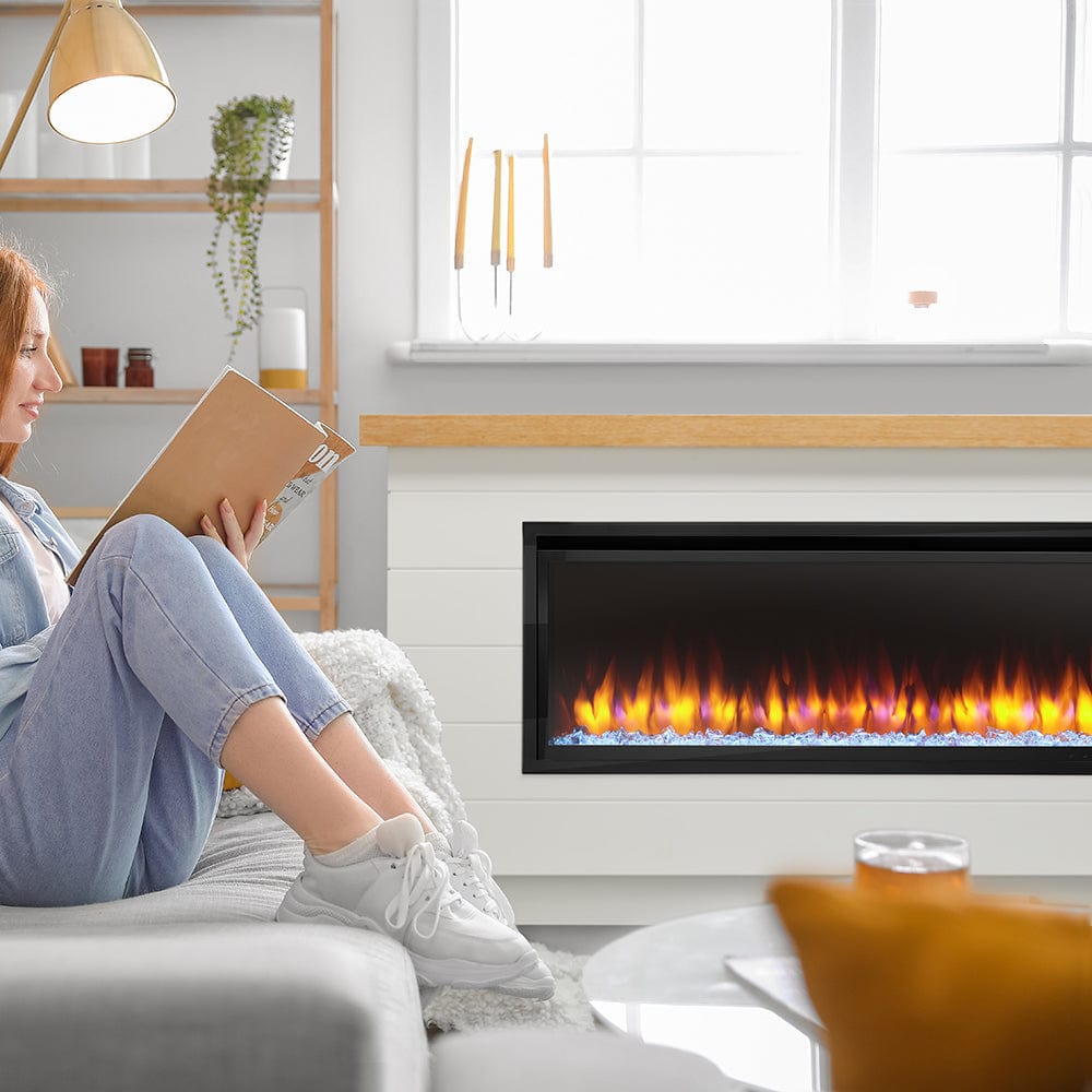 SimpliFire Boyd Modern Farmhouse Electric Fireplace Mantel Package SF-ALLP50-BOKMF
