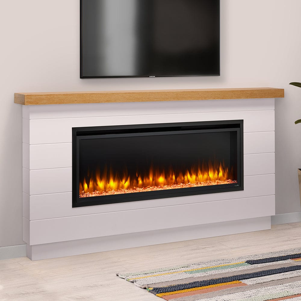 SimpliFire Boyd Modern Farmhouse Electric Fireplace Mantel Package SF-ALLP50-BOKMF