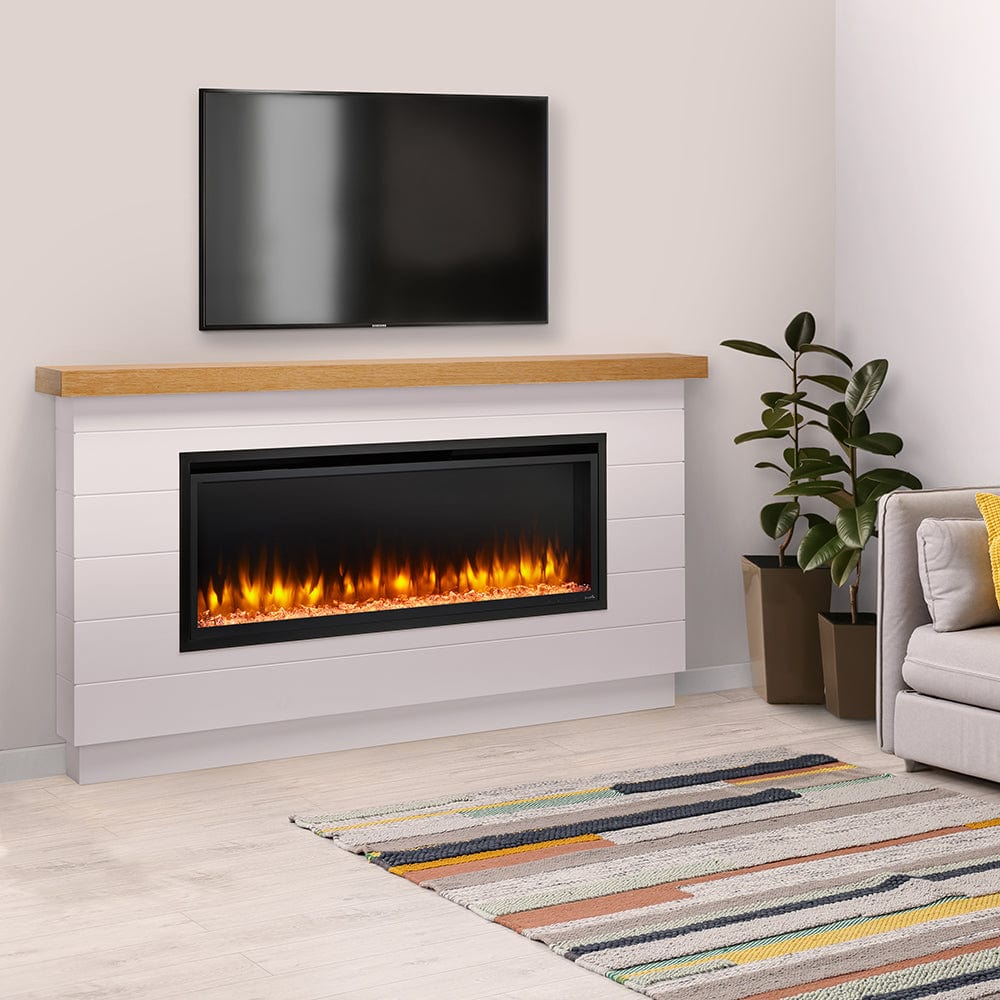 SimpliFire Boyd Modern Farmhouse Electric Fireplace Mantel Package SF-ALLP50-BOKMF