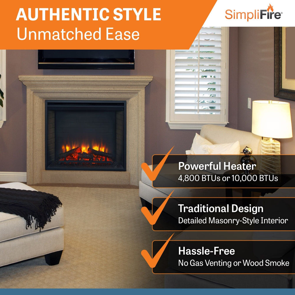 SimpliFire 30-In Built-In Electric Fireplace  SF-BI30-EB