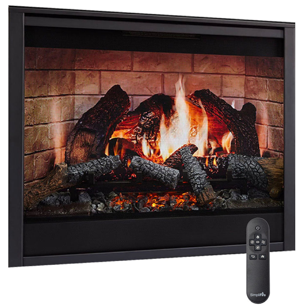 SimpliFire Inception 36-in Electric Fireplace with Chateau Forge Decorative Front  SF-INC36-CF