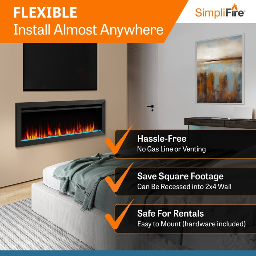 SimpliFire Allusion Slim Linear Electric Fireplace SF-ALLS72