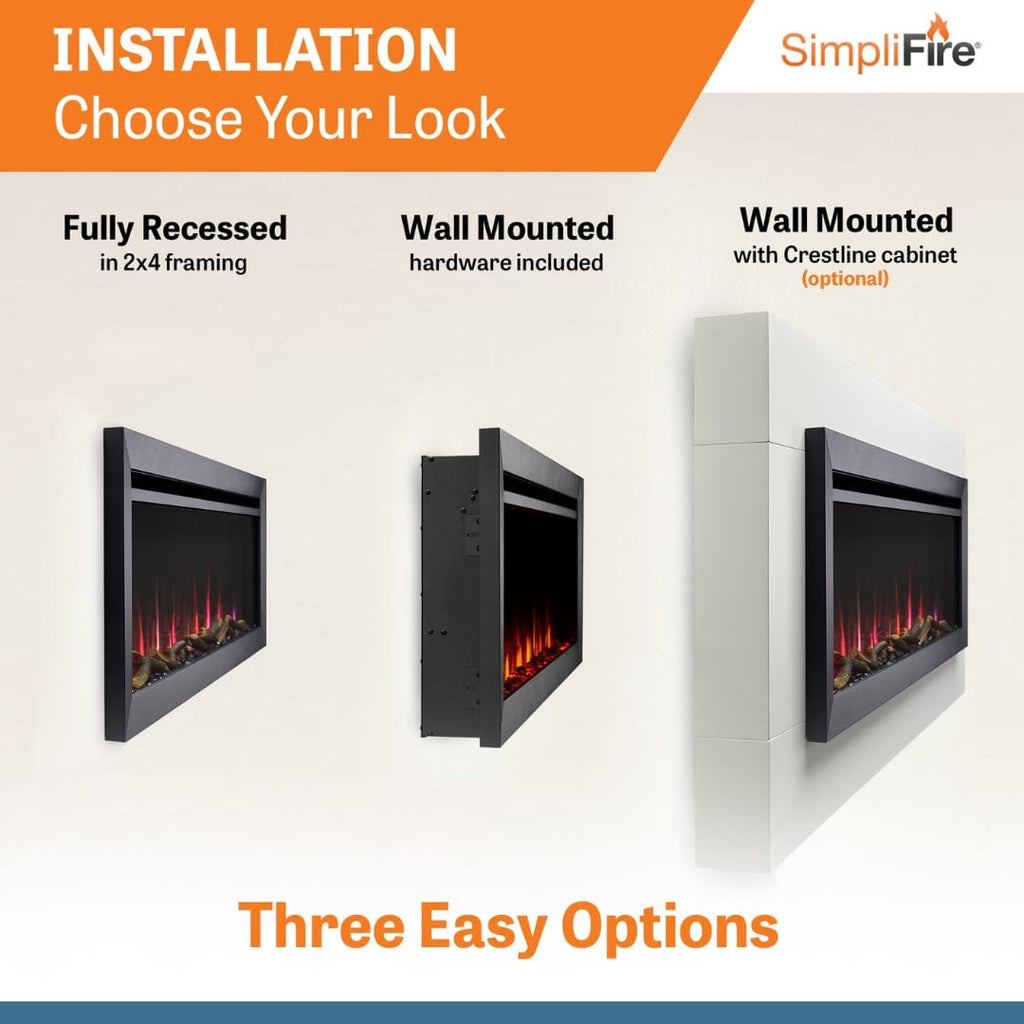 SimpliFire Allusion Slim Linear Electric Fireplace SF-ALLS72