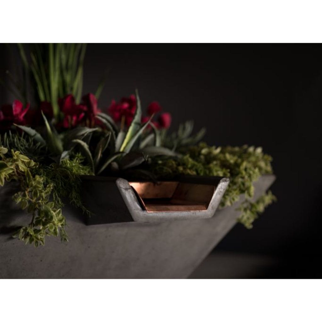 Slick Rock Concrete 29" Cascade Square Water and Planter Bowl