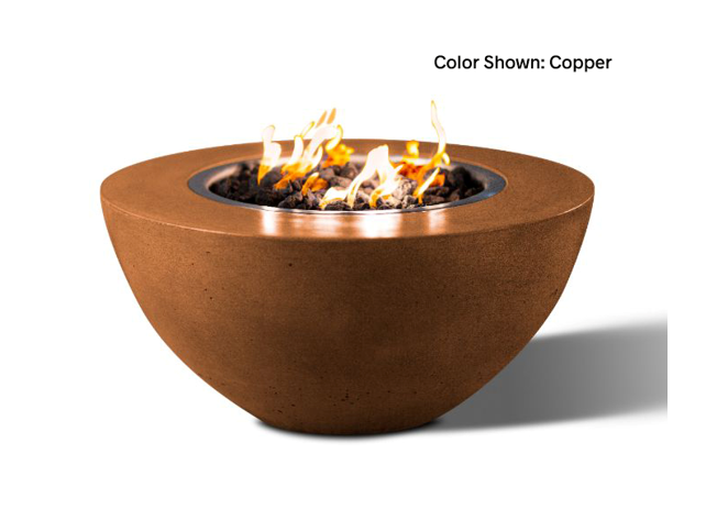 Slick Rock Concrete Oasis 34" Round Fire Bowl + Free Cover
