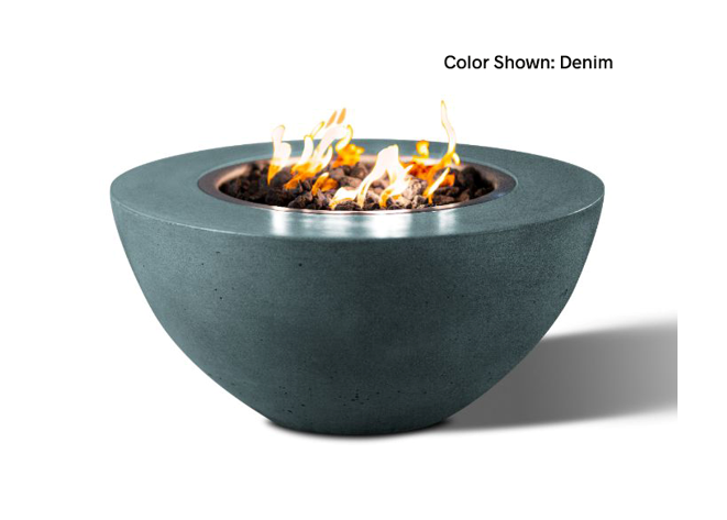 Slick Rock Concrete Oasis 34" Round Fire Bowl + Free Cover