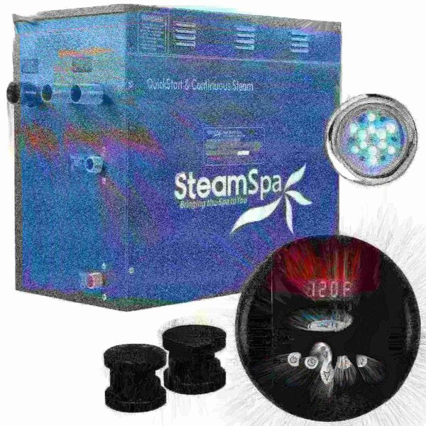 SteamSpa Indulgence 12 KW QuickStart Bath Generator in Matte Black IN1200MK