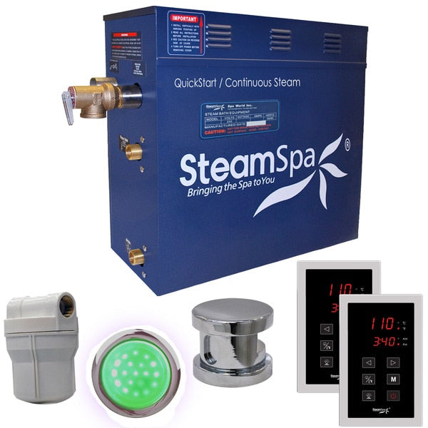 SteamSpa Royal 6 KW QuickStart Bath Generator in Polished Chrome RYT600CH