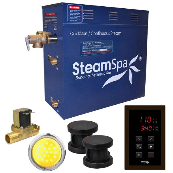 SteamSpa Indulgence 12kW Bath Generator w/Auto Drain-Oil Rubbed Bronze INT1200OB-A