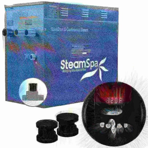 SteamSpa Oasis 10.5 KW Bath Generator with Auto Drain in Matte Black OA1050MK-A